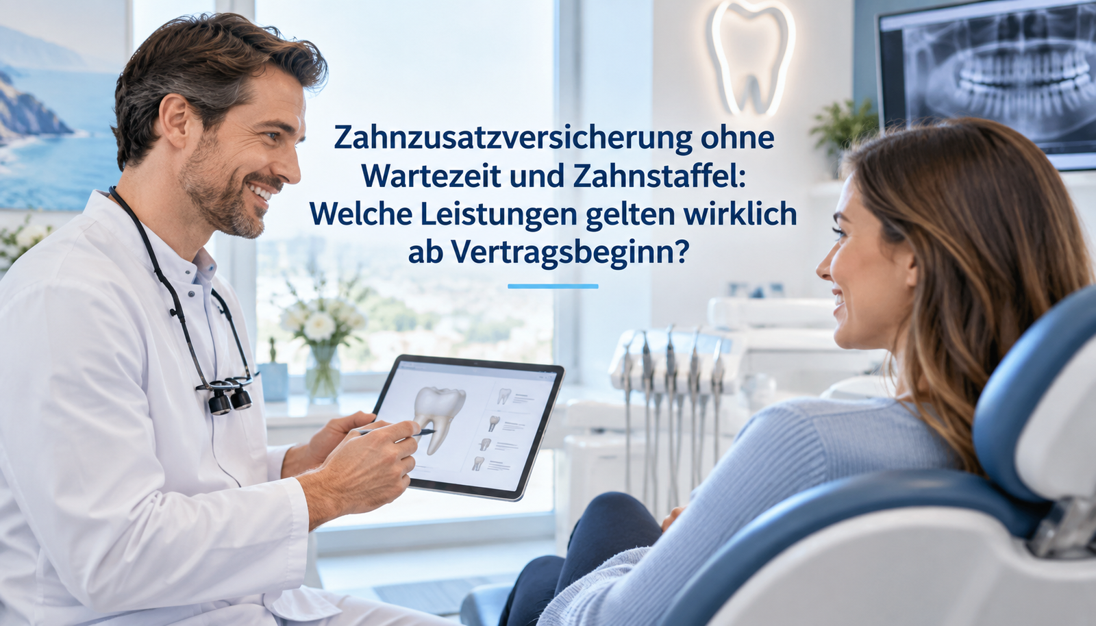 Zahnzusatzversicherung ohne Wartezeit und Zahnstaffel: Welche Leistungen gelten wirklich ab Vertragsbeginn?